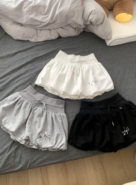 blurredbear原创日系亚文化宅系夏季宅萌感休闲运动花苞短裙女