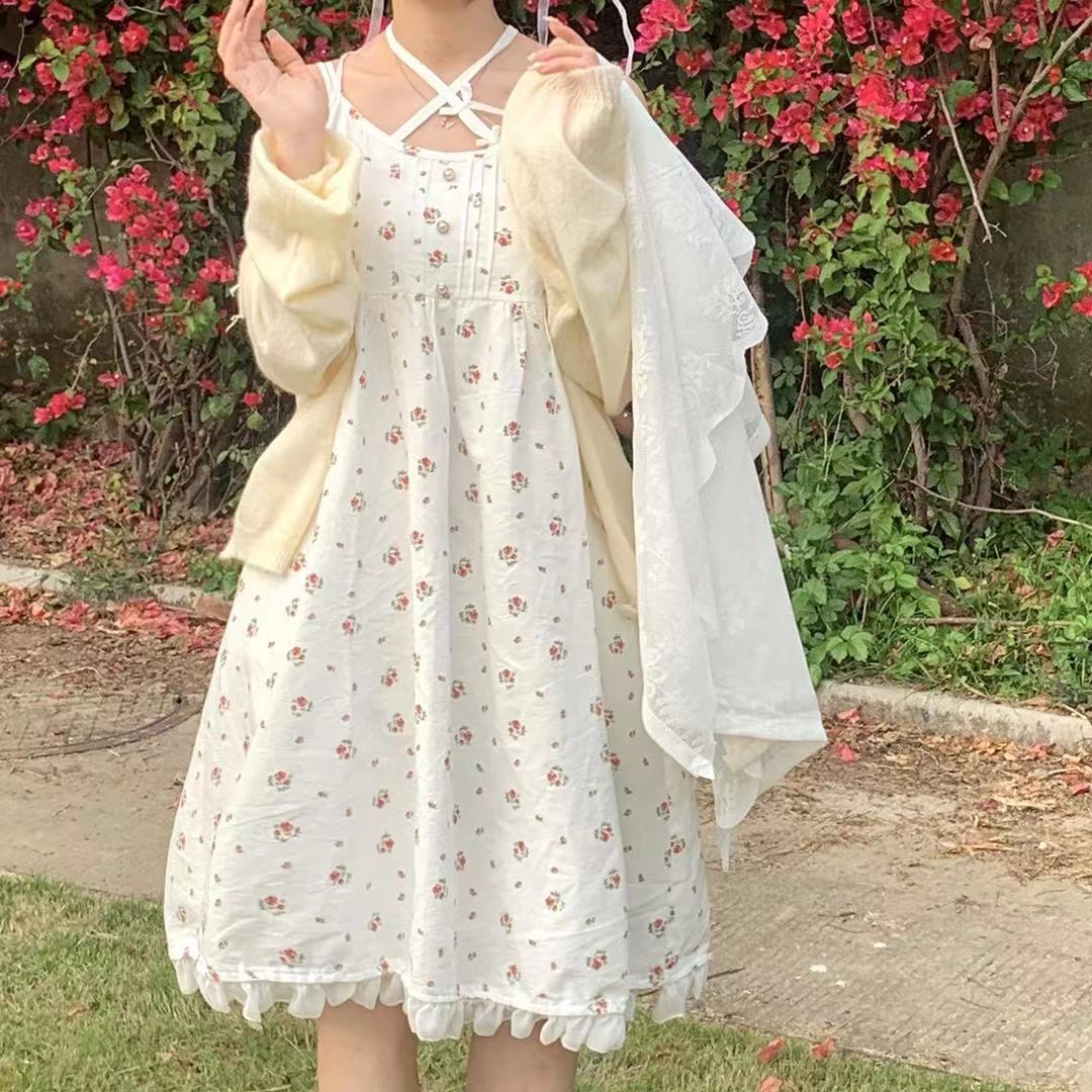 百搭纯欲风连衣裙女甜美