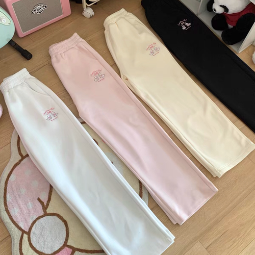 甜妹直筒裤软妹夏季薄款卫裤