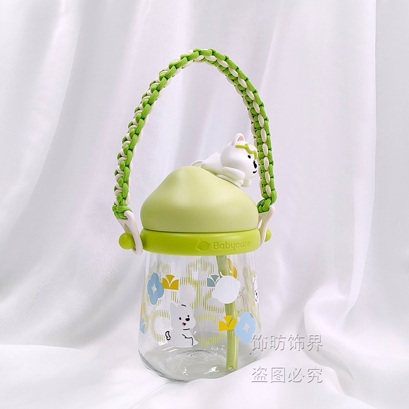 配babycare儿童水杯手提绳