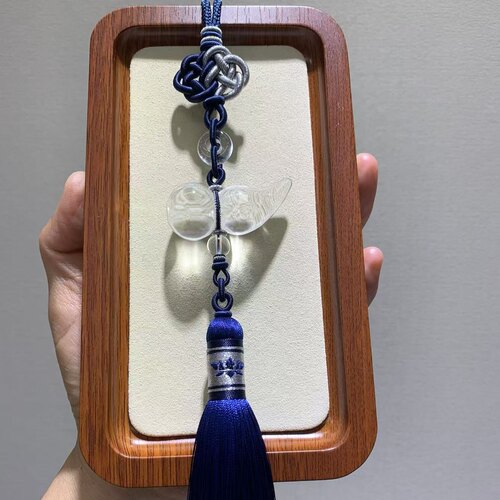 家中的守护| 原创天然白水晶葫芦汽车挂件 高档家居挂饰流苏手工