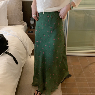 SUSAN-小花温柔风高腰半身长裙半身裙（含20棉料）(不含上衣)5617