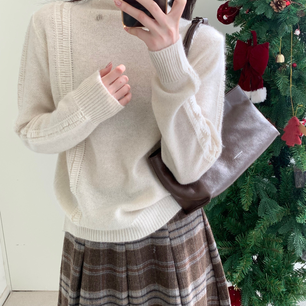 MUUTIS牧缇-领高领流苏设计阿拉善骆驼针织衫（含50.6绵羊毛）HXP