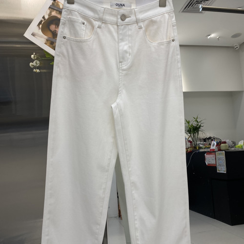 OUNA欧娜-26夏上新定制面料手感柔软舒适直筒裤牛仔裤6692-3