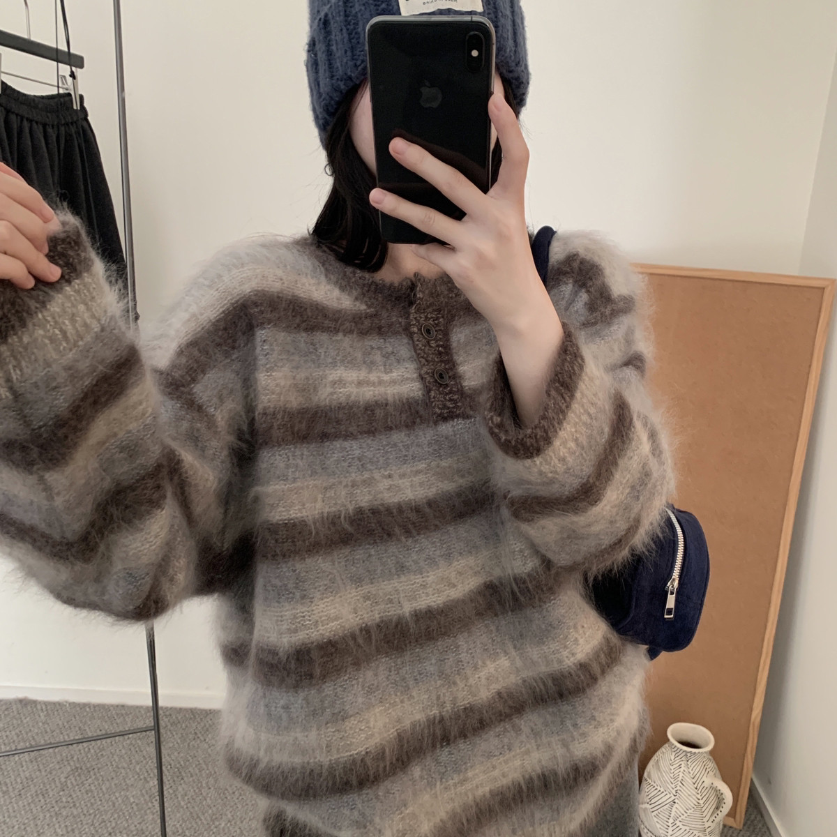 MUUTIS牧缇-纹圆领套头拉毛全羊毛保暖毛衣（含100绵羊毛）tpQ883