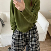 含100羊毛 封后 663 缝一体100羊毛爆款 金标圆领套头针织衫