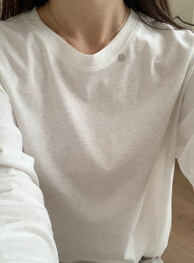 芭妮Bonnet-26年早春韩系长袖小标字母长袖T恤C29-2578