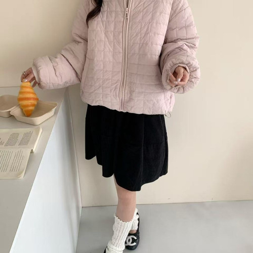Hand made-ro设计感立领韩版拉链保暖羽绒服外套SU9714