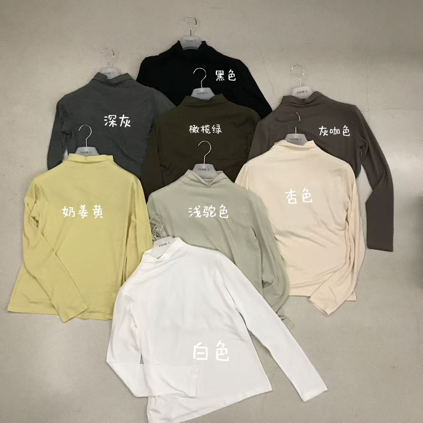 买手严选-清潭洞-秋上新定制面料韩国长袖打底衫3702