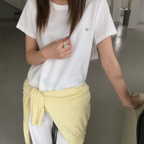 CHILLING24丘林-26年春款简约慵懒风圆领宽松短袖T恤41BT052