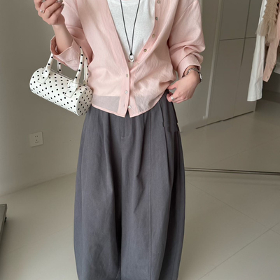 Hand made-懒氛围感两小衫+内搭背心两件套套装(无配件)YS1-68131