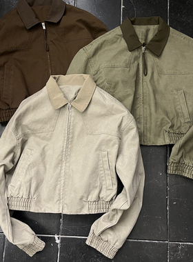 CHILLING24丘林-秋上新设计感撞色百搭短外套53AW617