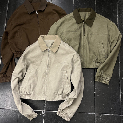 CHILLING24丘林-秋上新设计感撞色百搭短外套53AW617