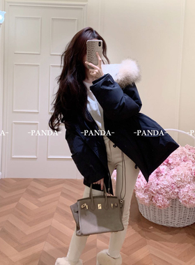 十三行 藏住小肉肉保暖羽绒服外套(配毛领狐狸毛真毛可拆卸)77050