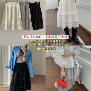 飘逸感全松紧腰百搭遮胯显瘦半身裙T4564 buy拿美炸非常需要