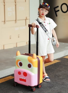TOCHI/途智儿童拉杆箱男可爱卡通行李箱女万向轮萌趣旅行箱子18寸