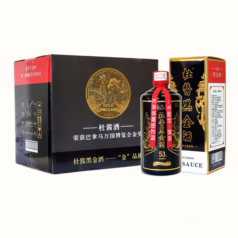 杜酱黑金酒500ml装53度酱香型