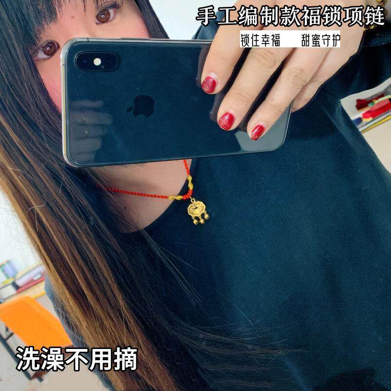 镀金平安锁女项链不掉色