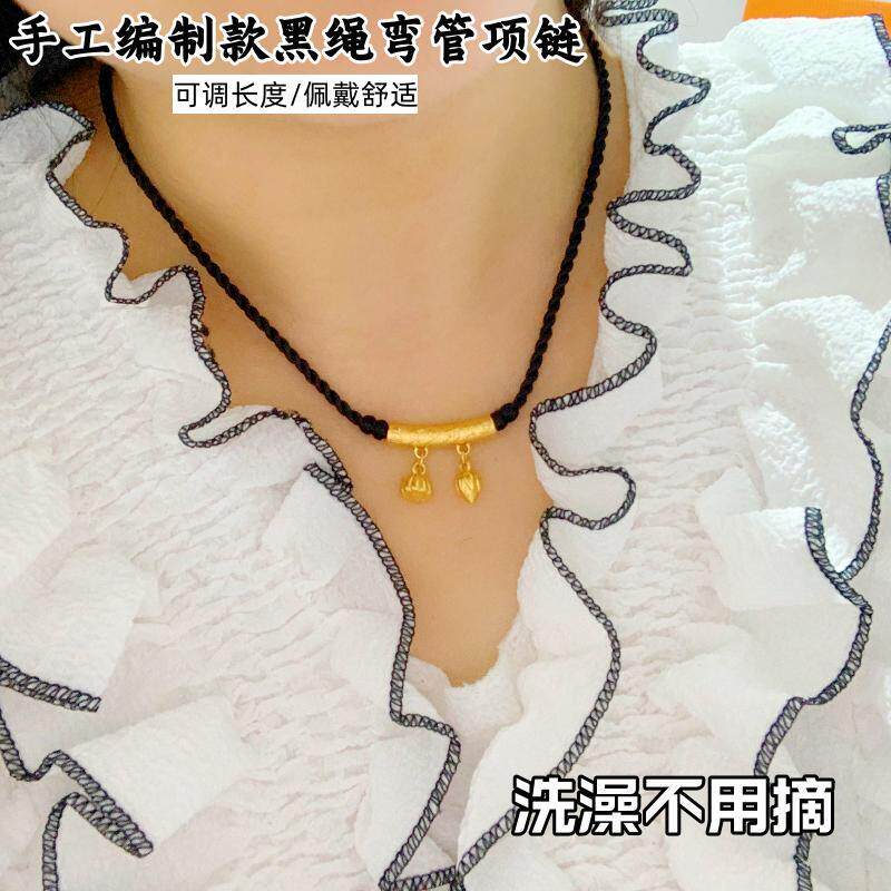 越南沙金女弯管项链久不掉色
