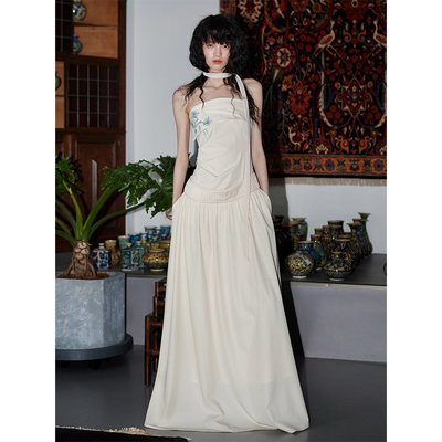 坏品味西部刺绣抹胸连衣裙