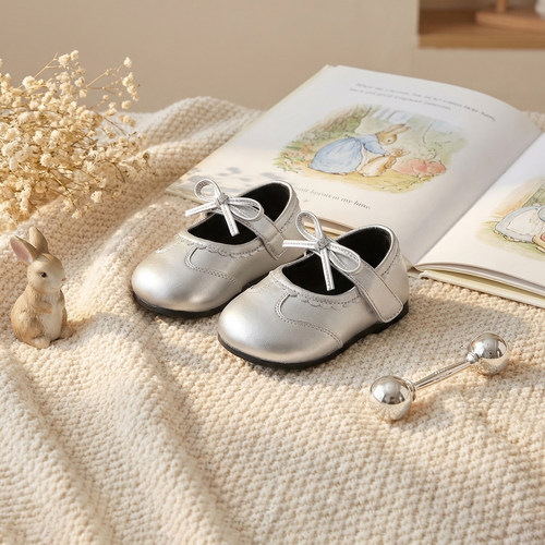 春夏新款稳步鞋子1一3岁宝宝软底室内鞋纯色小皮鞋女童时尚公主鞋 - 封面