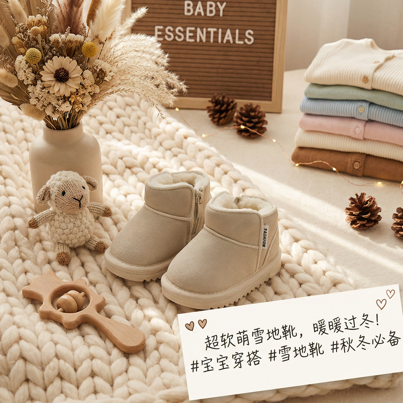 宝宝冬季新款雪地靴加厚棉鞋男童软底防滑学步鞋女童保暖毛绒棉靴,童鞋/婴儿鞋/亲子鞋,雪地靴,淘宝优惠券,粉丝福利购,淘宝优惠卷