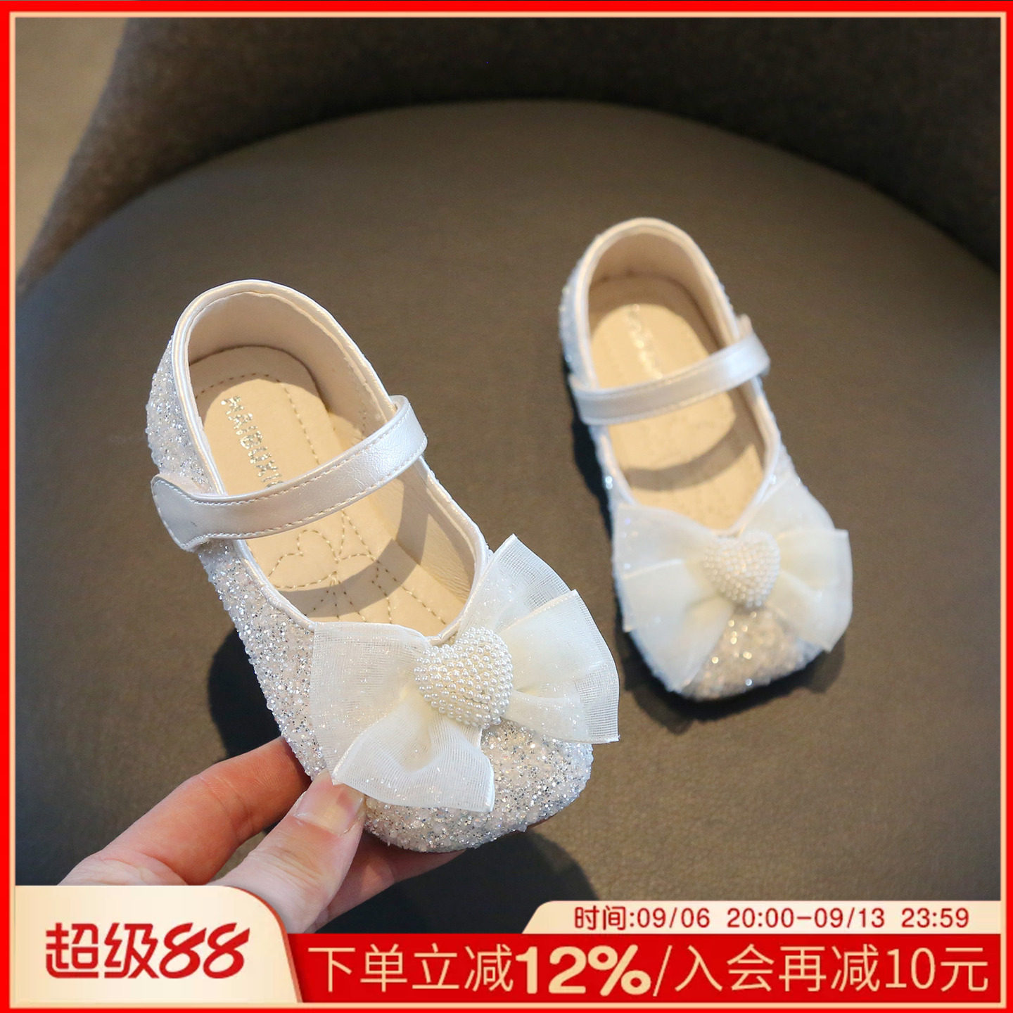 【1一3岁】蝴蝶结小皮鞋防滑女宝图片