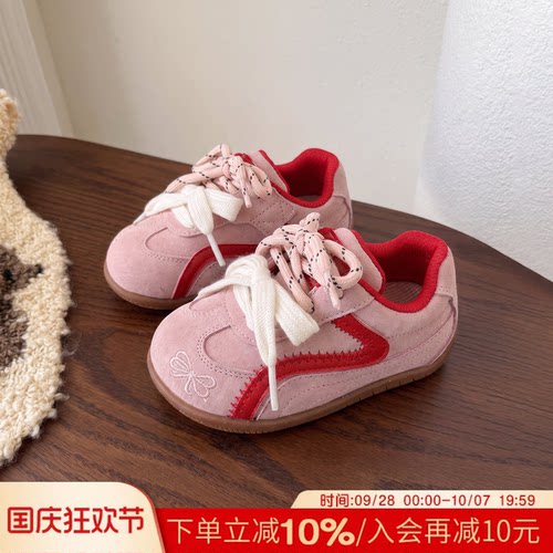 新款秋季1到3岁女宝宝运动鞋软底