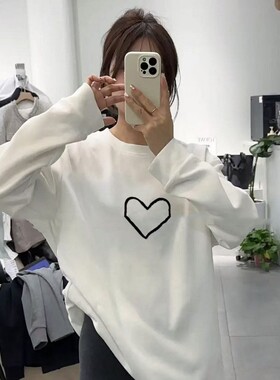 银狐绒加厚秋冬内搭时尚中长款盖臀外穿打底衫爱心刺绣长袖t恤女