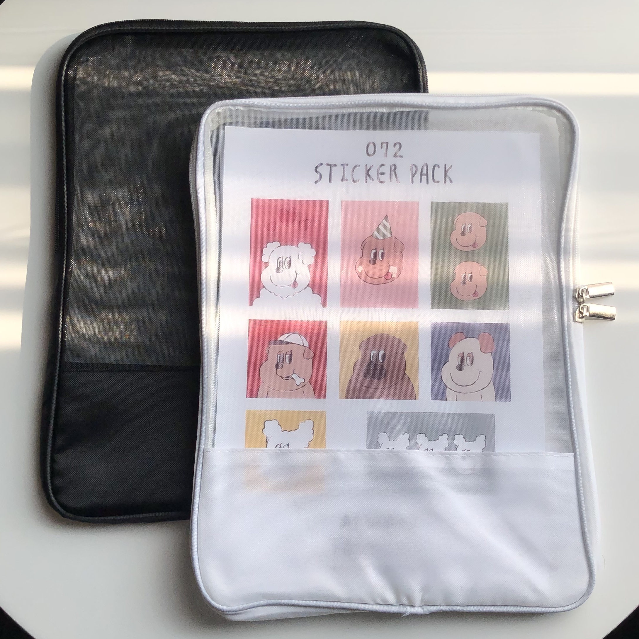 橘子商店网格文件袋考试半透明