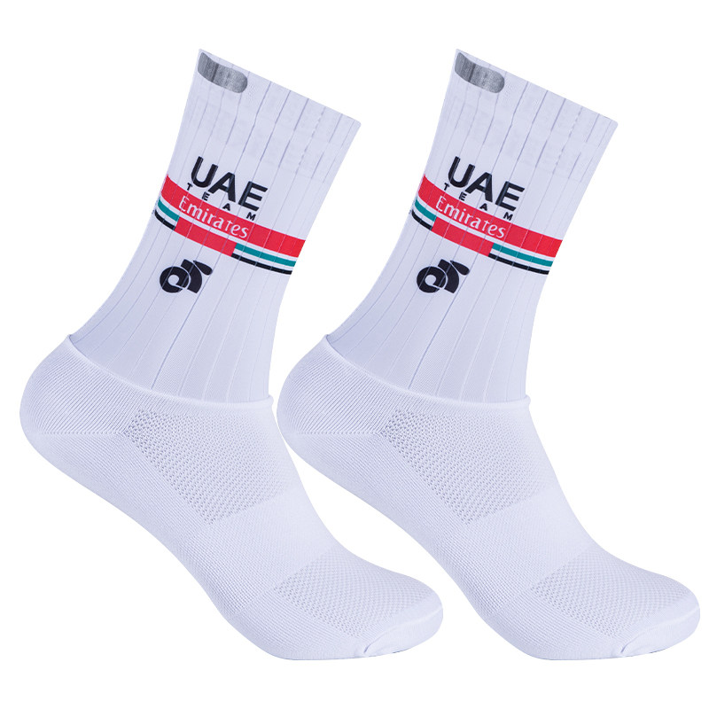 UAE专业运动反光公路环法车队版气动骑行袜中长筒男女士透气比赛