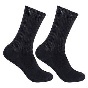 Aero pro防滑硅胶专业队版男女士气动公路车骑行运动袜中长筒黑色