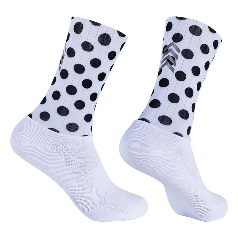 气动公路自行车骑行袜子男女士反光2025新款比赛运动跑步袜中长筒