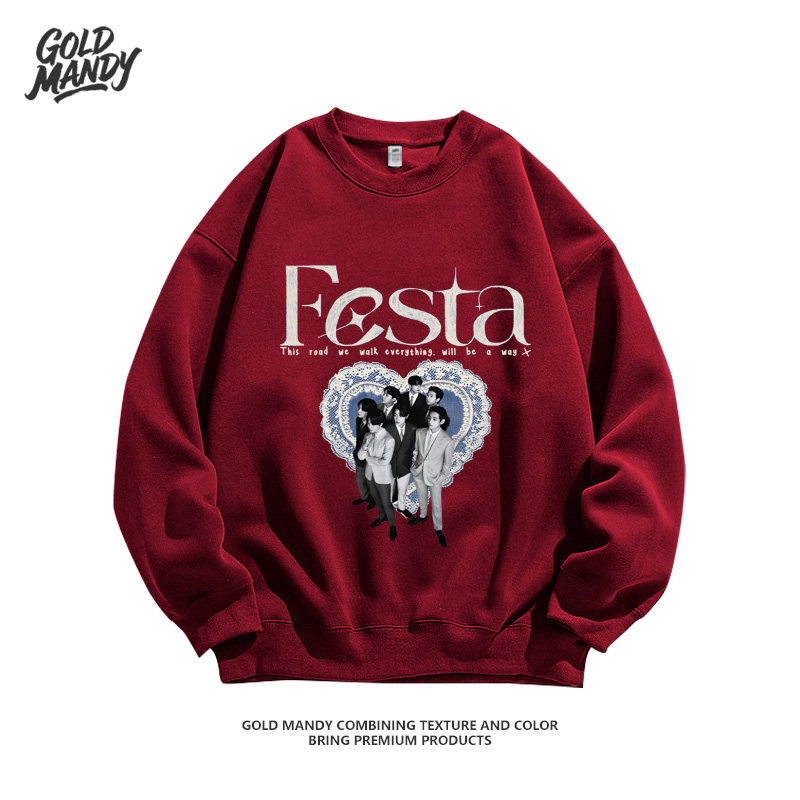 BTS韩男团Kpop爱豆粉丝应援周边印花高街重磅纯棉卫衣服男女同款