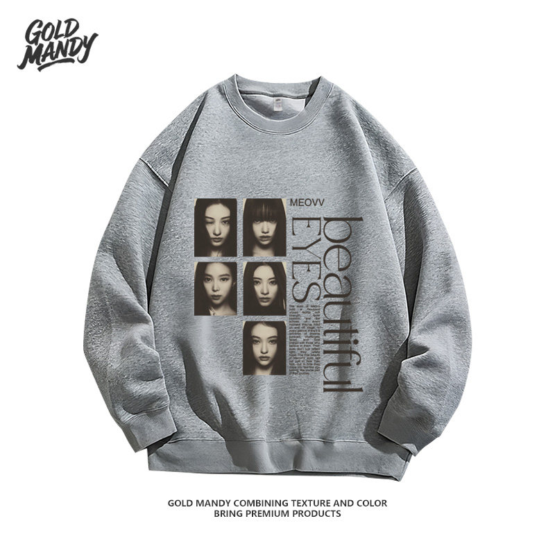 MEOVV韩国女团爱豆粉丝应援周边百搭头像设计重磅纯棉卫衣男女款