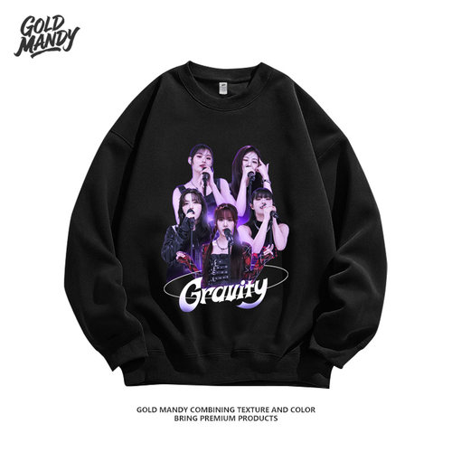 KPOP韩女团明星爱豆FiftyFifty粉丝应援周边重磅纯棉卫衣男女同款