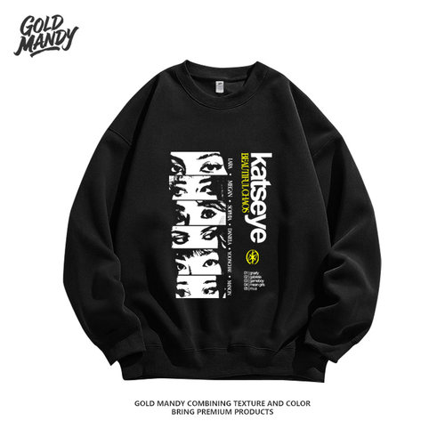 KPOP韩女团Katseye专辑粉丝应援周边百搭重磅纯棉长袖卫衣男女款