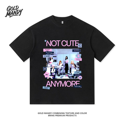 ILLIT粉丝Not Cute AnyMore应援周边重磅纯棉T恤半袖杉情侣男女款