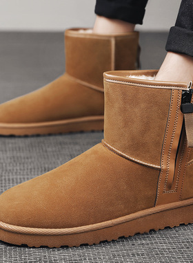 5857冬季雪地靴棉鞋加绒保暖靴加棉男鞋潮鞋高帮户外