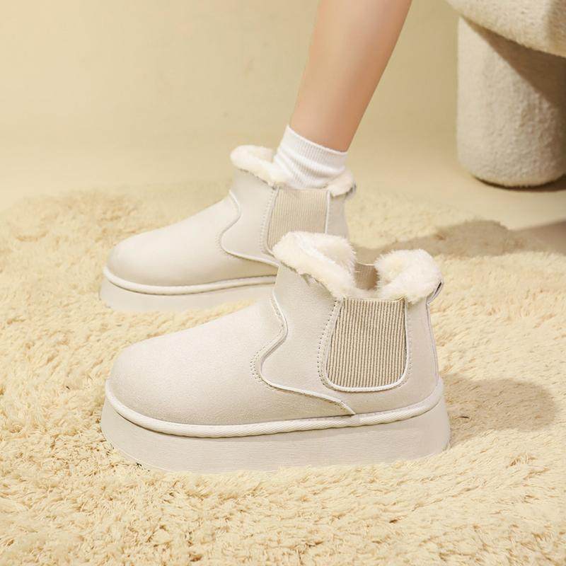 雪地靴女2025冬季新款短筒平底学生一脚蹬加绒时尚冬天棉鞋短靴女,运动鞋new,运动休闲鞋,淘宝优惠券,粉丝福利购,淘宝优惠卷