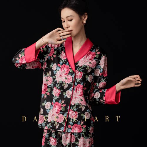 高级感优雅紫睡衣女加厚保暖