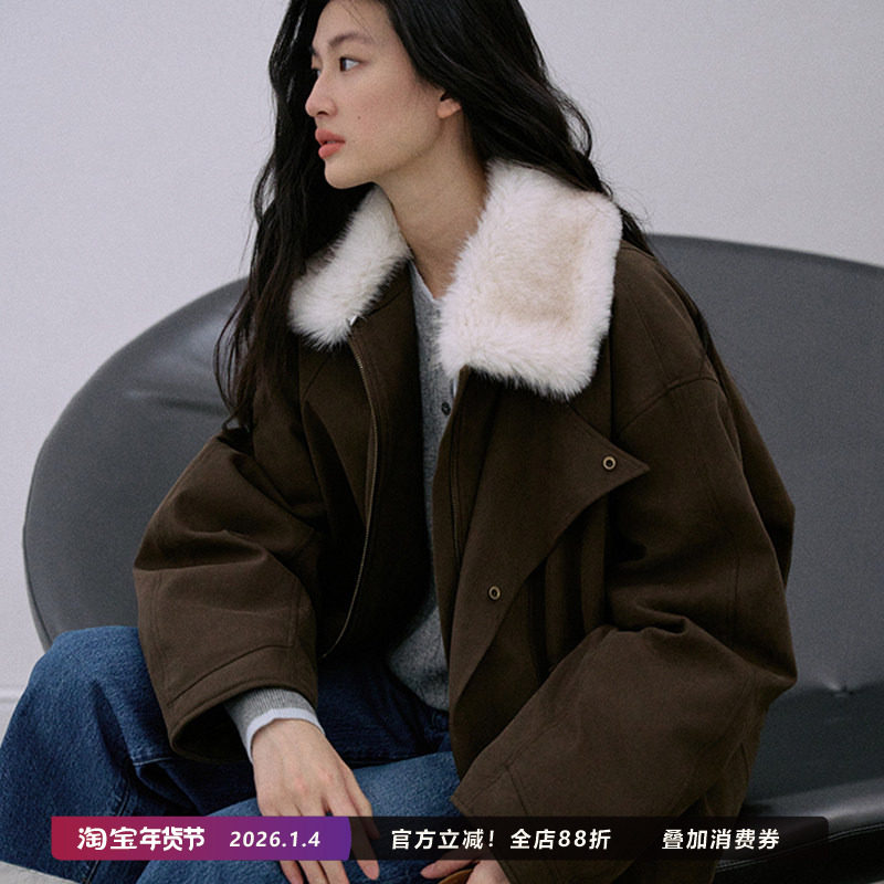 Jicouture 环保皮草毛领派克羽绒夹克女秋冬翻领保暖高智巴恩外套,女装/女士精品,短外套,淘宝优惠券,粉丝福利购,淘宝优惠卷