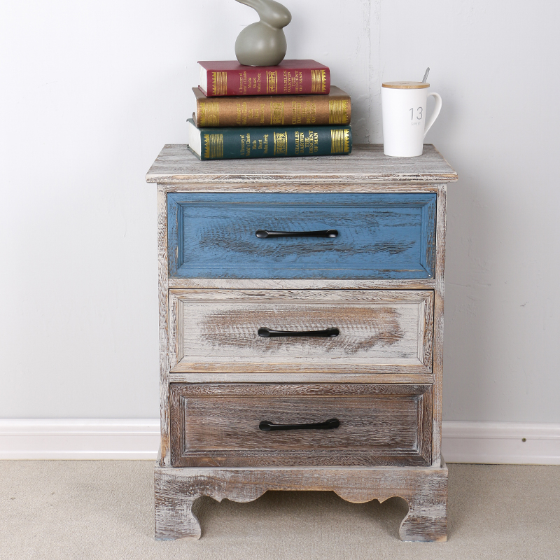 美式乡村实木柜子复古咖啡店文艺