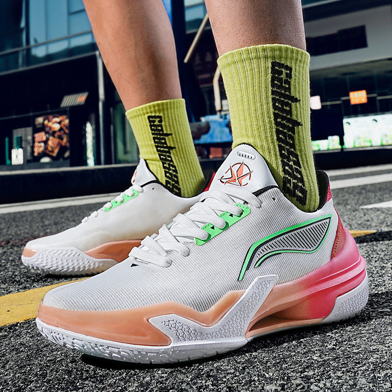 跨境代发2025新款春秋季篮球鞋男跑步运动鞋初中学生户外实战球鞋