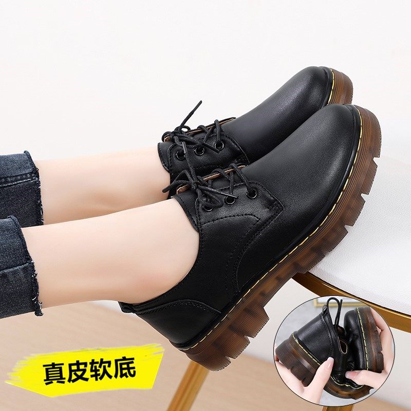 复古小皮鞋女软底春秋单鞋英伦风厚底粗跟大头鞋马丁女鞋,运动鞋new,运动休闲鞋,淘宝优惠券,粉丝福利购,淘宝优惠卷