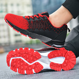 飞织亚马逊独立站速卖通网布面运动鞋春低帮大码跨境休闲慢跑