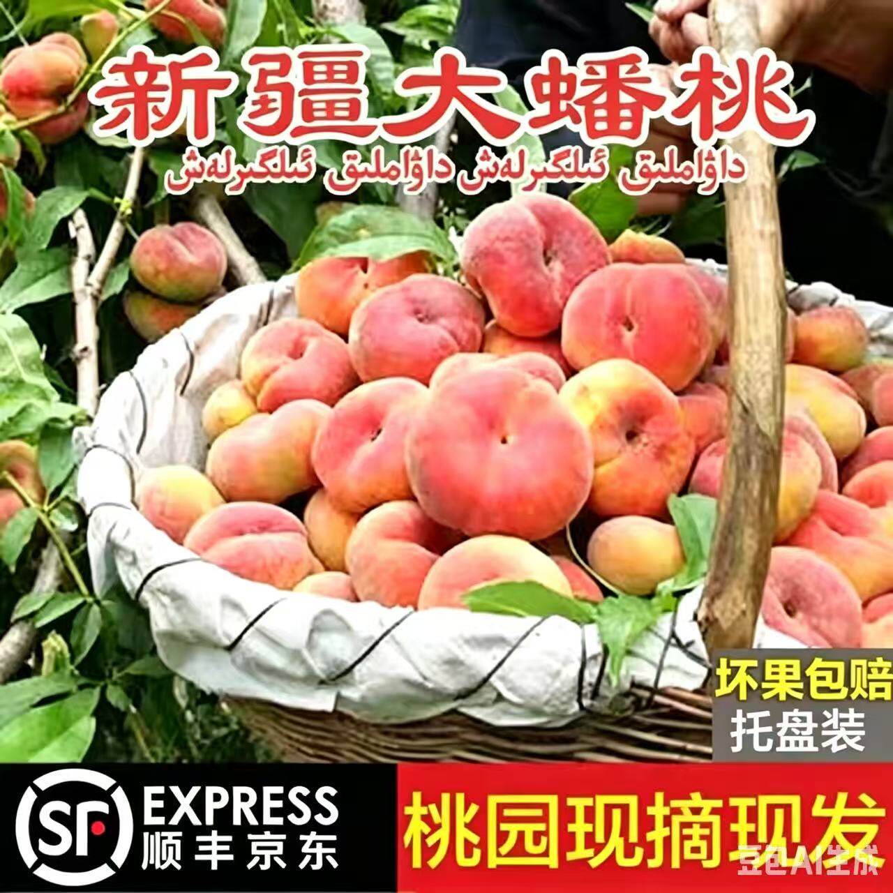 【现货】应季新疆红毛蟠桃新鲜孕妇扁桃油桃水果彩虹黄金奶油桃SS