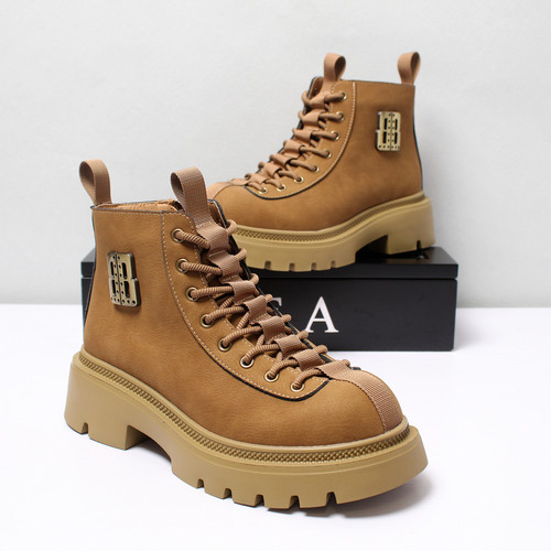 英伦马丁靴厚底增高男士短靴防滑