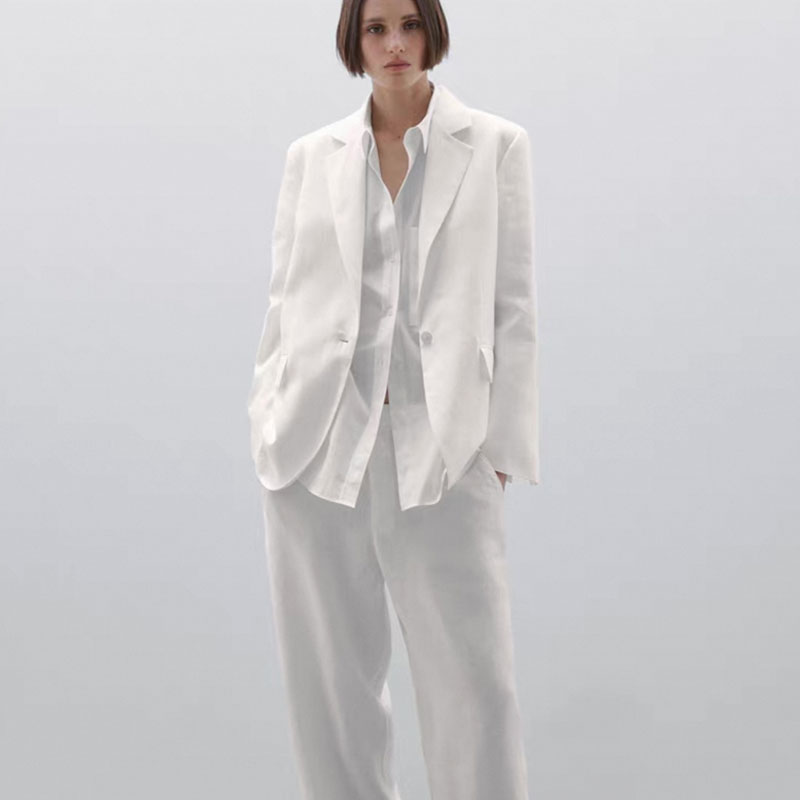 Massimo春夏新款亚麻西装外套