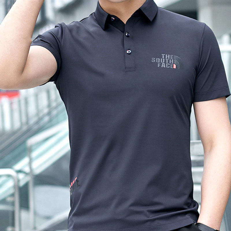 t恤男短袖冰丝速干透气潮流男士翻领Polo衫体恤薄款大码男上衣服